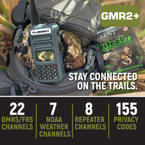 2 PACK - Rugged GMR2 PLUS - GMRS / FRS Two Way Handheld Radios