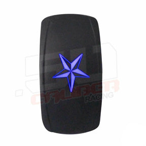 50 Caliber Racing Nautical Star On/Off LED Rocker Switch