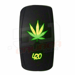 50 Caliber Racing 420 Leaf On/Off LED Rocker Switch