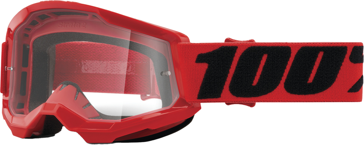 STRATA 2 JUNIOR GOGGLE RED CLEAR LENS