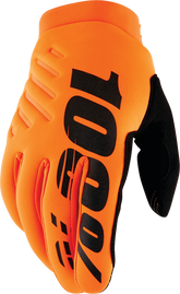 BRISKER YOUTH GLOVES FLUO ORANGE/BLACK LG