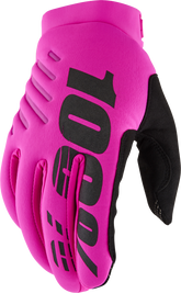 BRISKER WOMEN'S GLOVES NEON PINK/BLACK XL