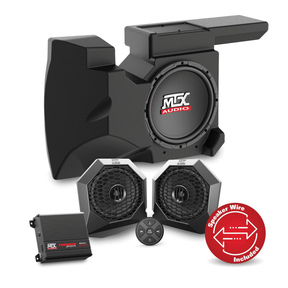 Polaris RZR Bluetooth Enabled Two Speaker, Dual Amplifier, & Single Subwoofer Audio System (2014-2019)