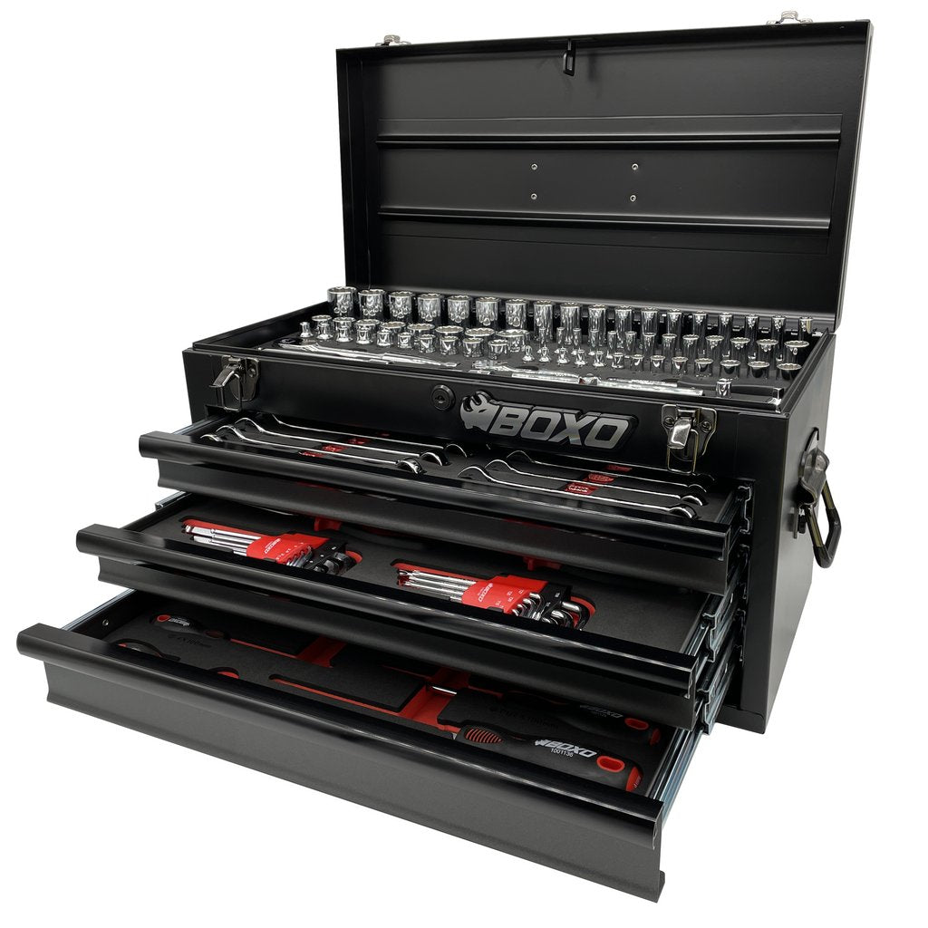 ECC20301-001R2SBK1  133-Piece Metric Tool Set with Black 3-Drawer Hand Carry Box