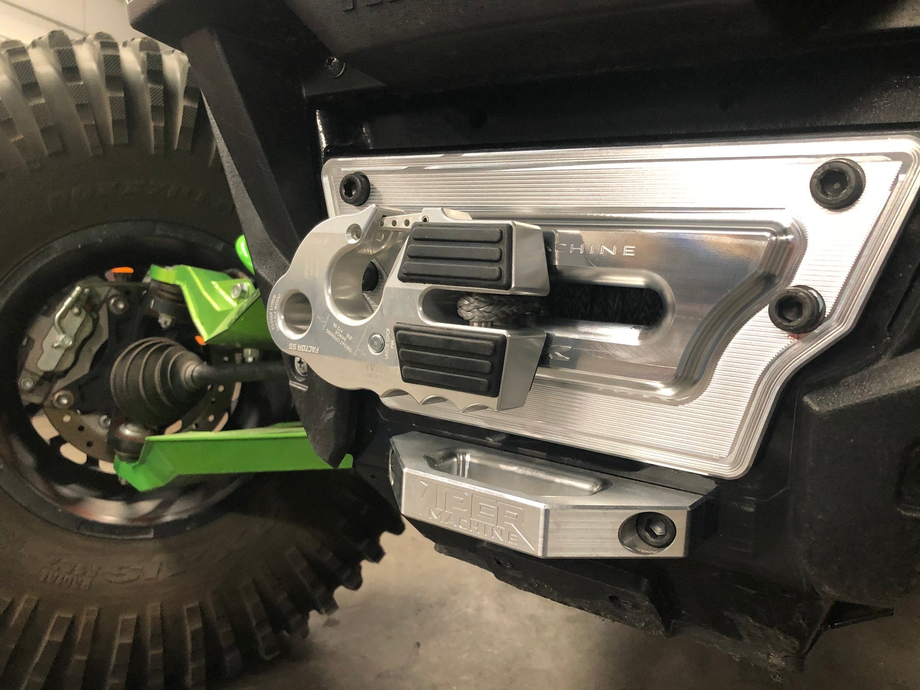 Kawasaki KRX 1000 Billet Winch Plate with Integrated Rope Hawse (2020+)