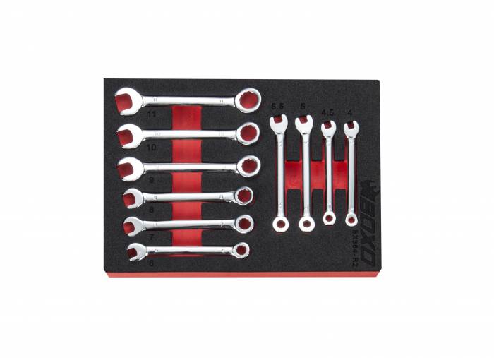 10 PC METRIC MINI COMBINATION WRENCH SET  BX364-R2