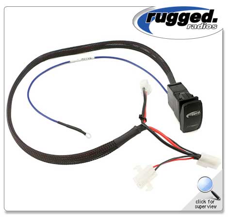 Basic Radio & Intercom Install Harness with Rocker Switch  PH-MS