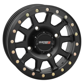 matte black system 3 sb-3 beadlock utv wheel