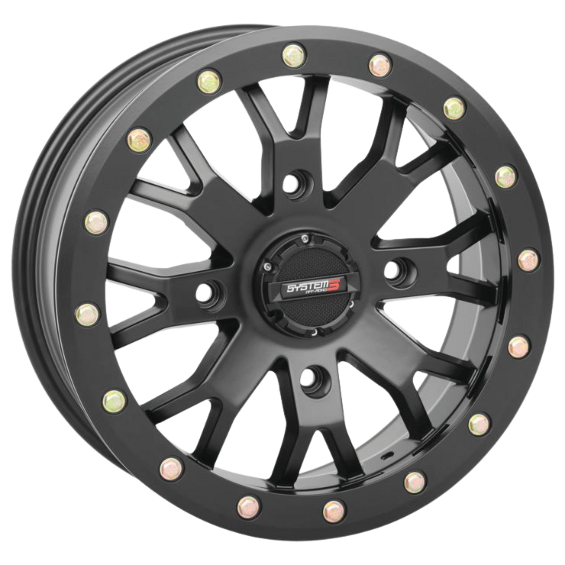 matte black sb-4 system 3 beadlock utv wheel