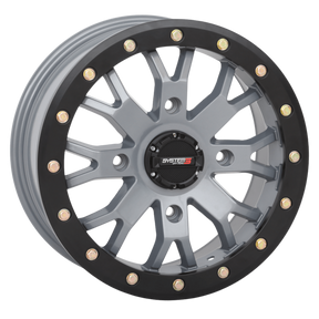 satin cement gray sb-4 system 3 beadlock utv wheel