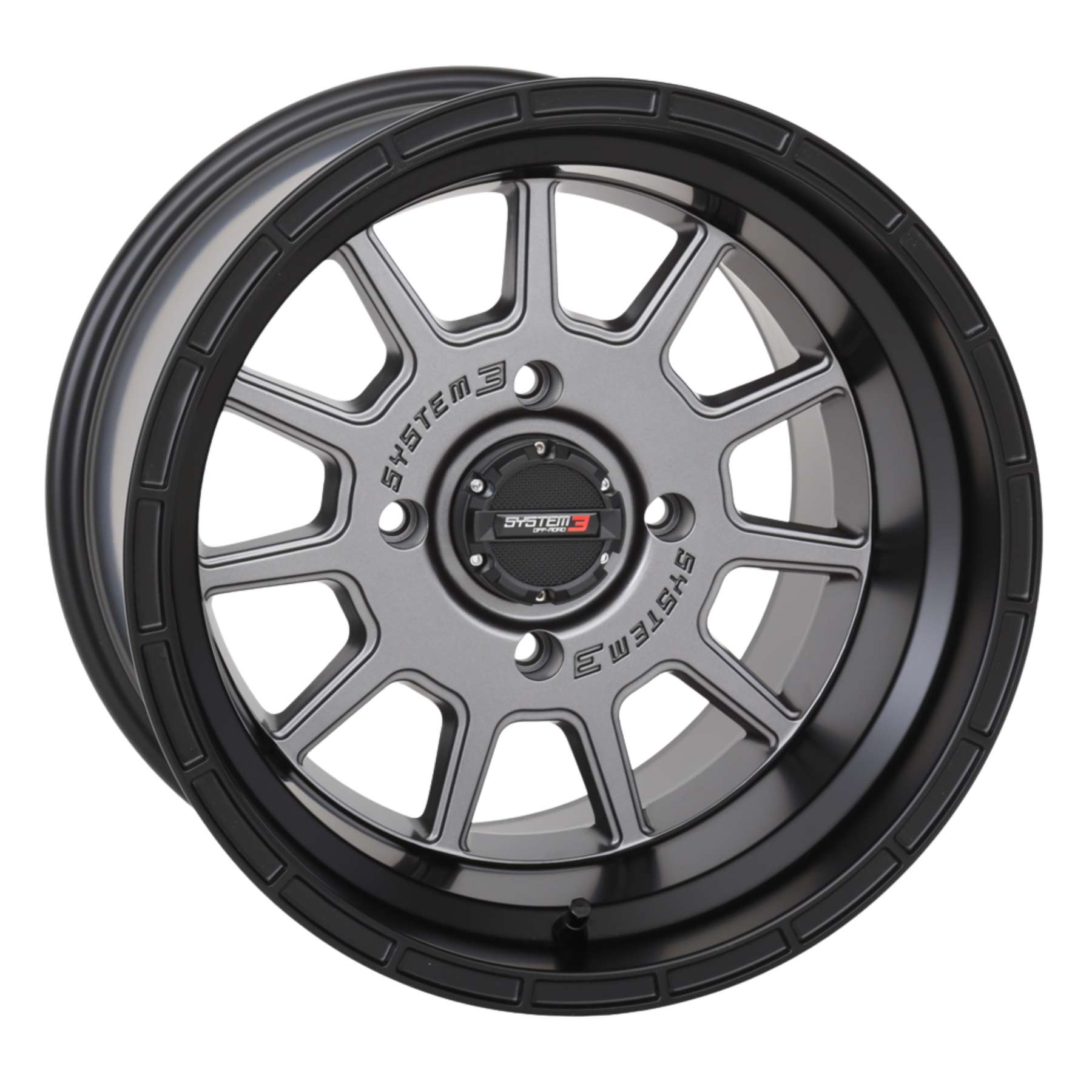 system 3 gunmetal gray st-5 aluminum utv wheels