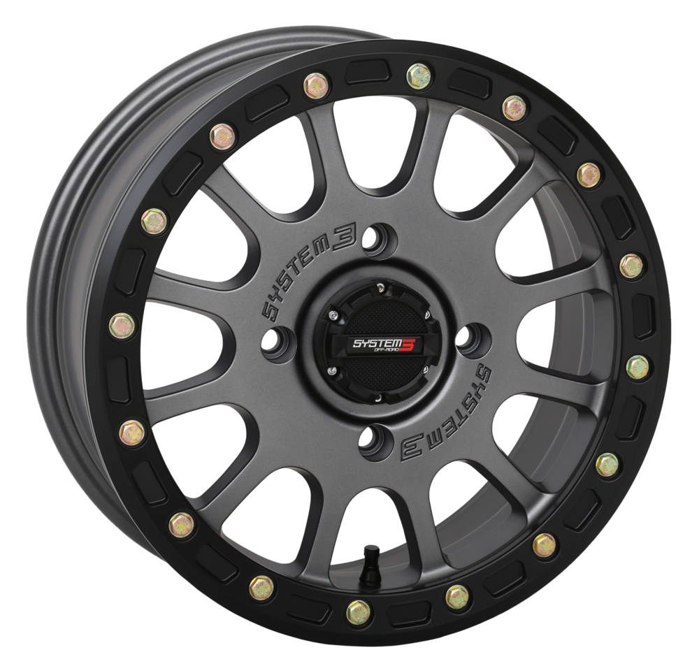 gunmetal system 3 sb-5 beadlock utv wheel