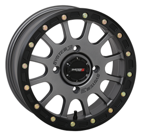 gunmetal system 3 sb-5 beadlock utv wheel