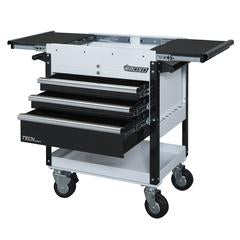 UAS30033A-W  3-Drawer Tech Series Slide Top Service Cart (Gloss White)