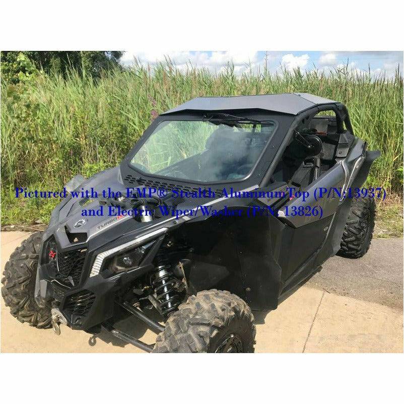 Extreme Metal Products Can Am Maverick X3 Laminated Glass Windshield with Slide Vent