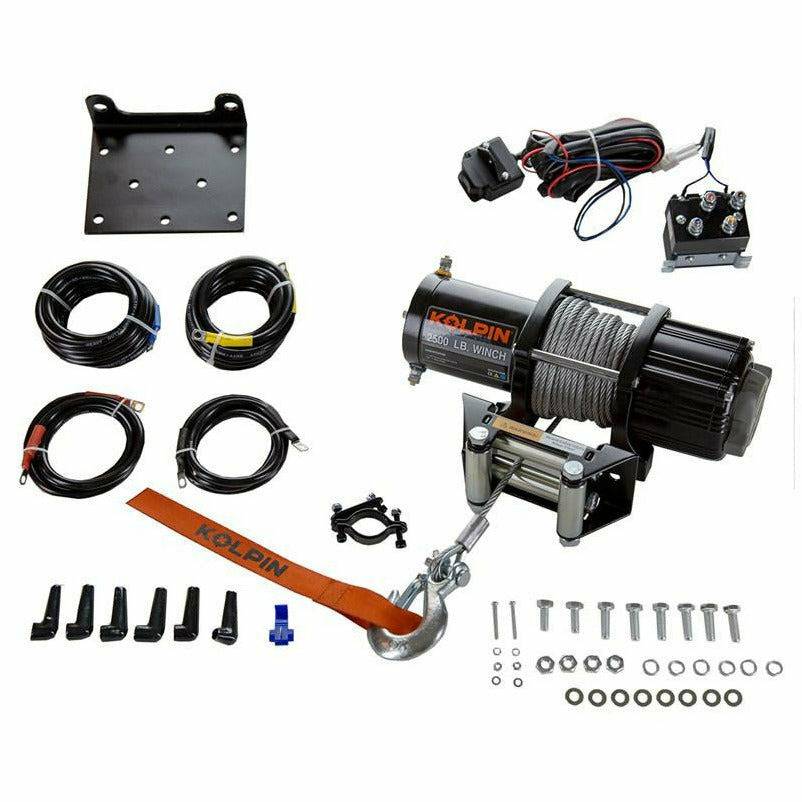 Kolpin Winch Kit - 2500 lb - Steel Cable