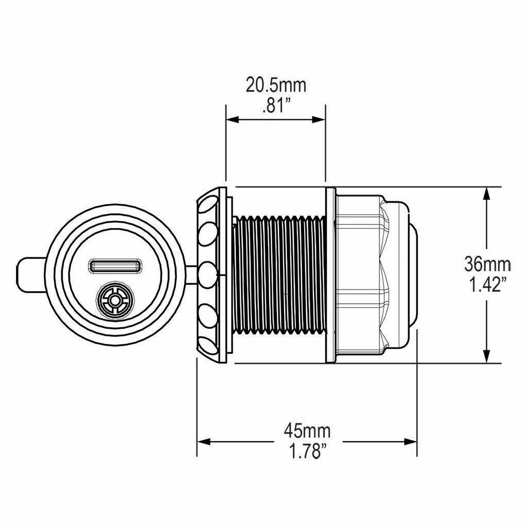 MB Quart Dash Mounted USB Charge Port with 3.5 mm Audio Input