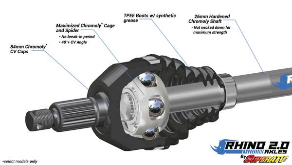 Can-Am Maverick X3 Heavy-Duty Axles Rhino 2.0 AX07-002FL0