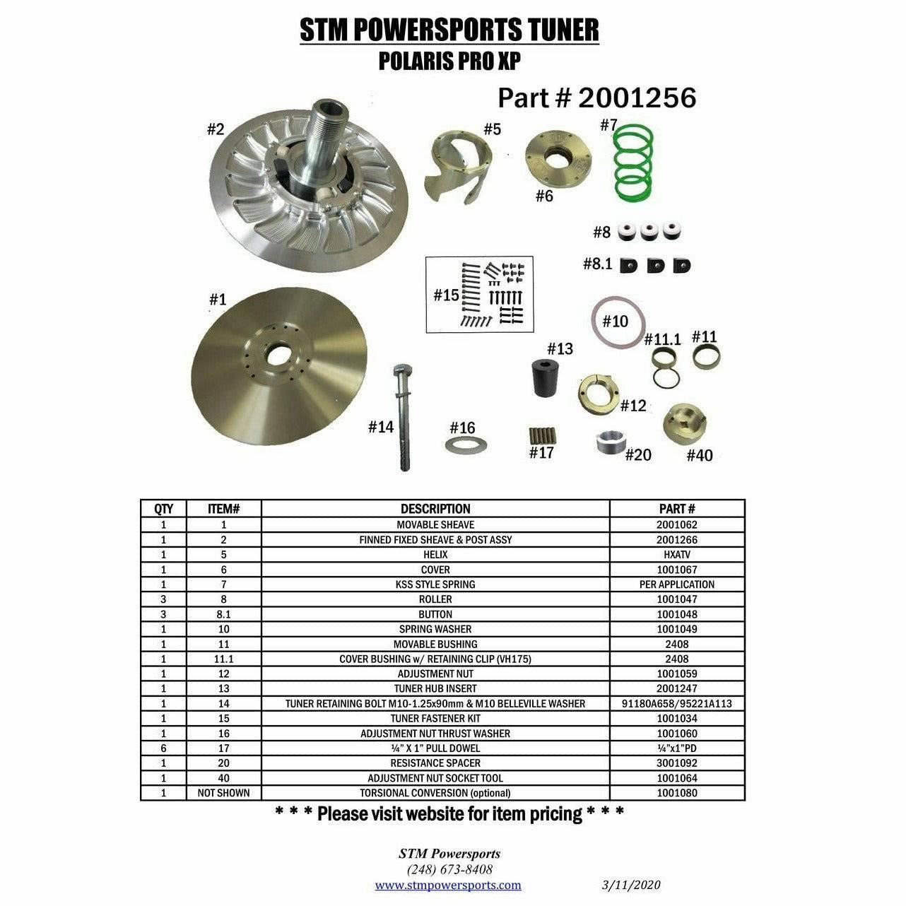 STM Polaris RZR PRO XP (2020) Tuner Secondary Clutch