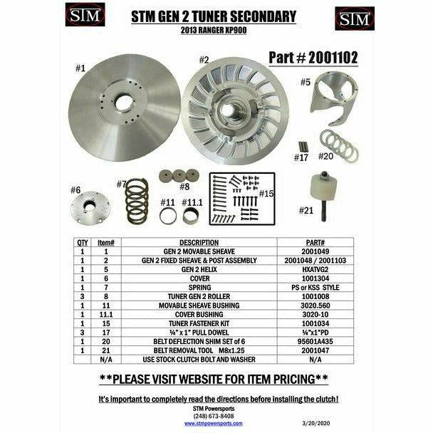 STM Polaris Ranger XP 900 (2013) Gen 2 Secondary Clutch