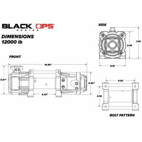 SuperATV 12,000 LB. Winch with Wireless Remote & Synthetic Rope