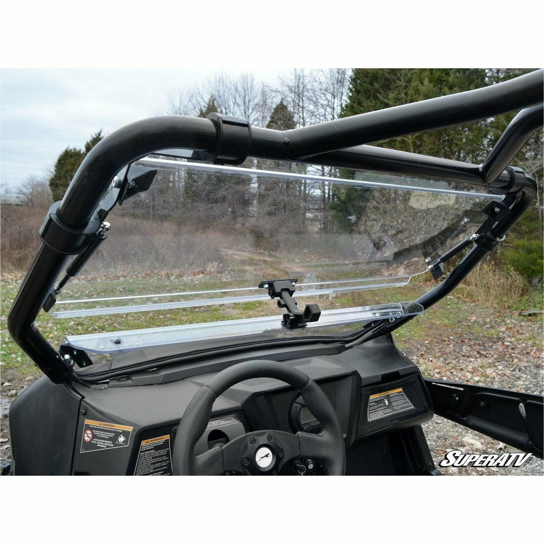 SuperATV Arctic Cat Wildcat Scratch Resistant Flip Windshield