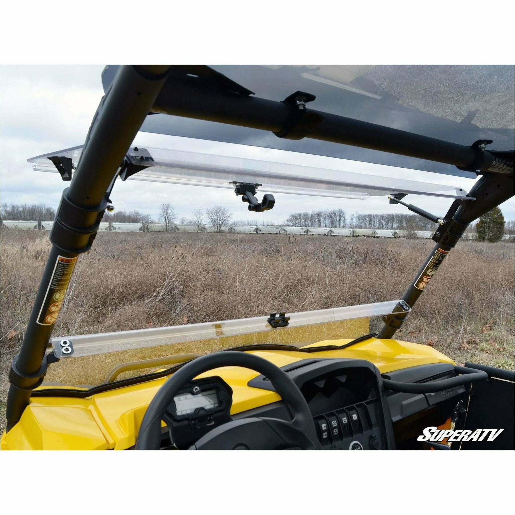 SuperATV Can Am Commander Scratch Resistant Flip Windshield