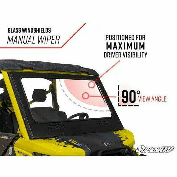 SuperATV Can Am Defender Glass Windshield