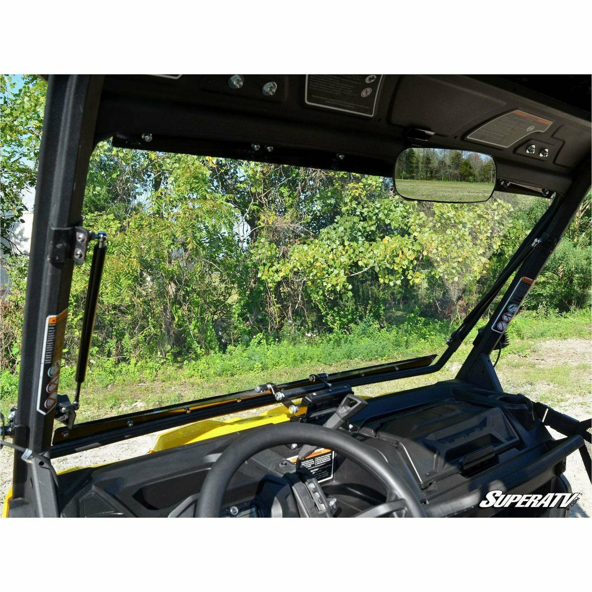 SuperATV Can Am Defender Scratch Resistant Flip Windshield