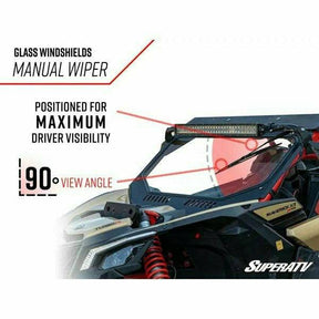 SuperATV Can Am Maverick Sport Glass Windshield