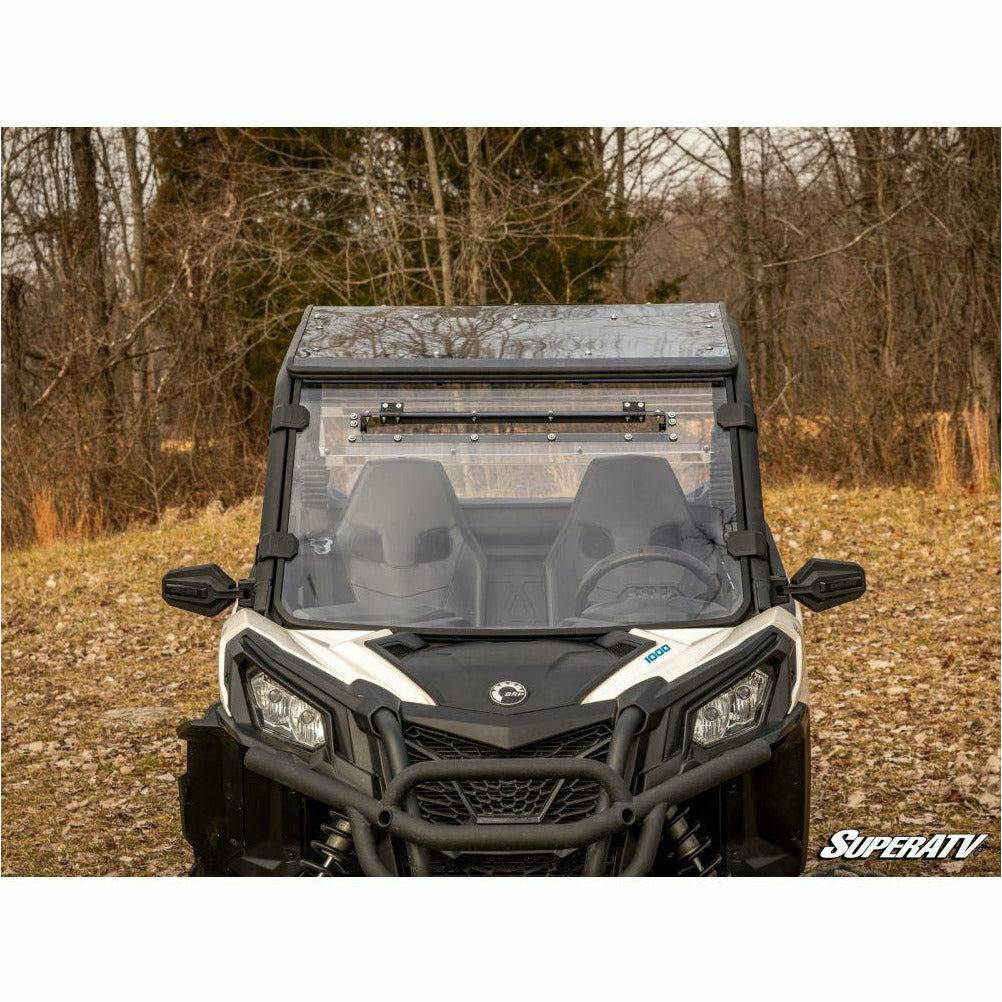 SuperATV Can Am Maverick Trail Scratch Resistant Vented Full Windshield