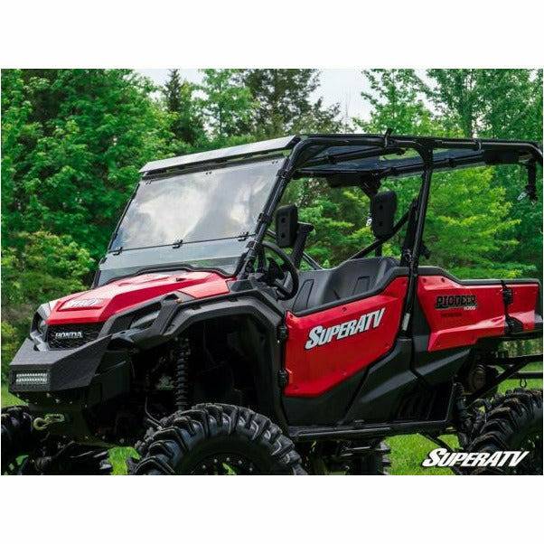 SuperATV Honda Pioneer 1000 Scratch Resistant Flip Down Windshield