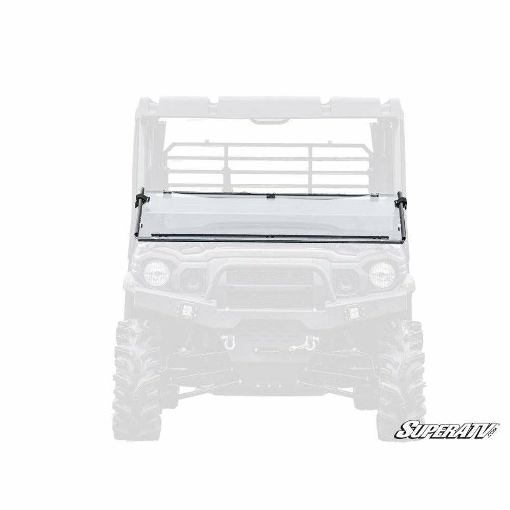 SuperATV Kawasaki Mule Pro Scratch Resistant Flip Down Windshield