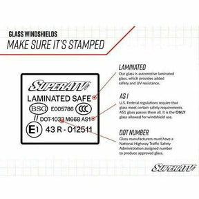 SuperATV Polaris General Glass Windshield