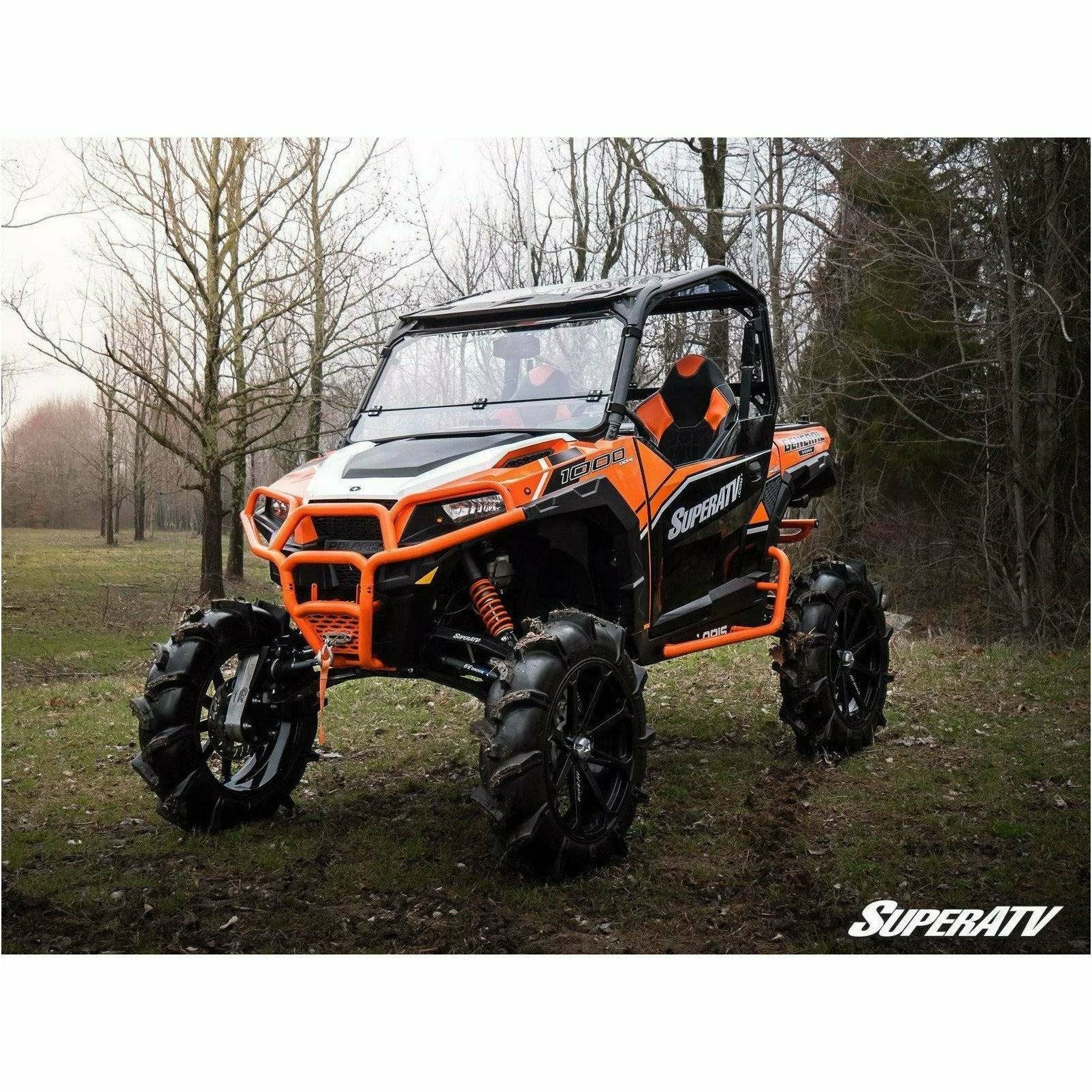 SuperATV Polaris General Scratch Resistant Flip Down Windshield