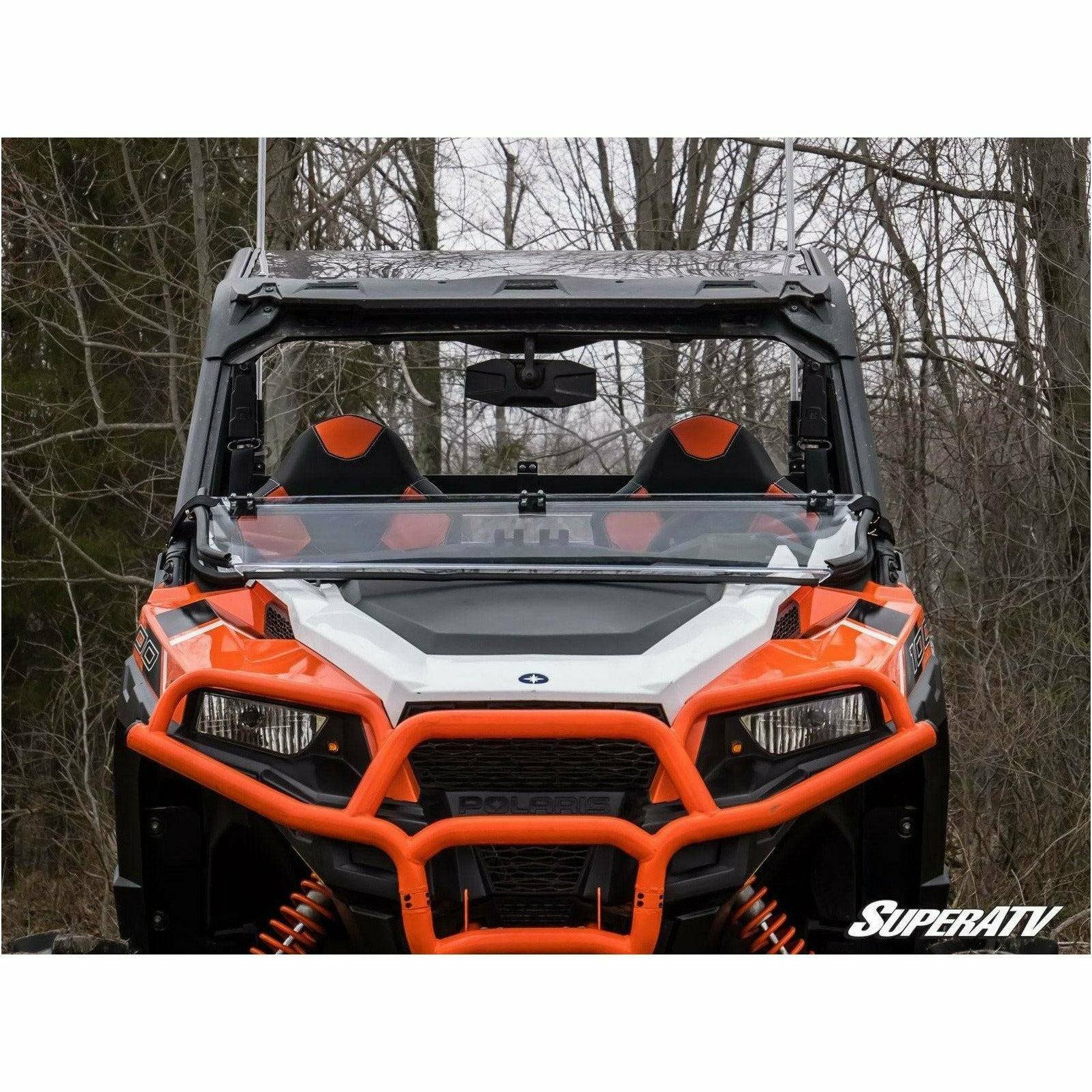 SuperATV Polaris General Scratch Resistant Flip Down Windshield