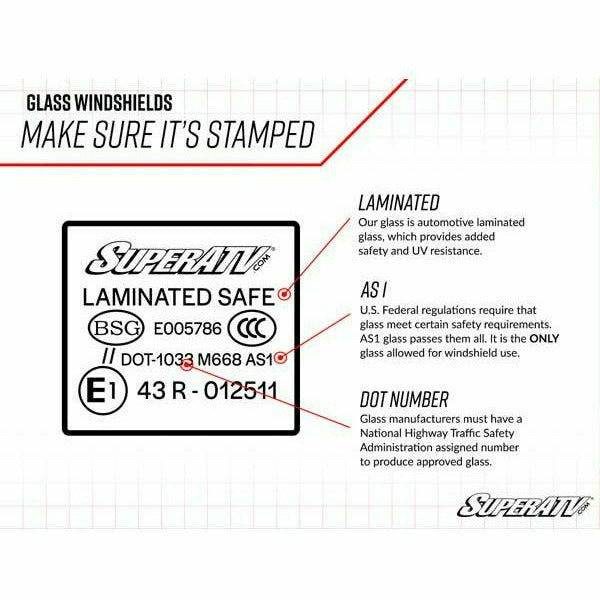 SuperATV Polaris Ranger 1000 Glass Windshield