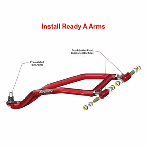 SuperATV Polaris RZR XP 1000 High Clearance 1.5" Forward Offset A-Arms