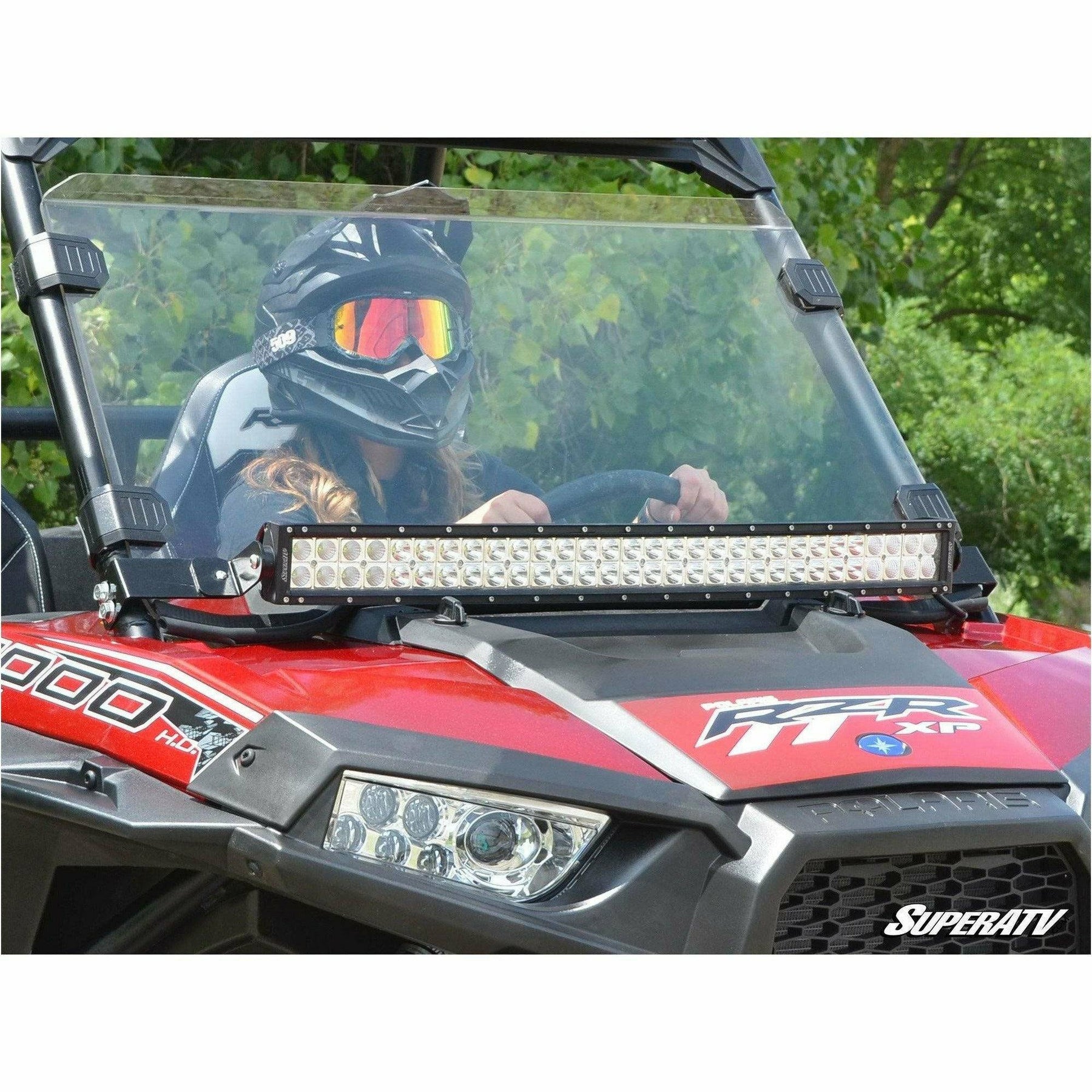 SuperATV Polaris RZR 30" Light Bar Mounting Bracket (Flush To Hood)