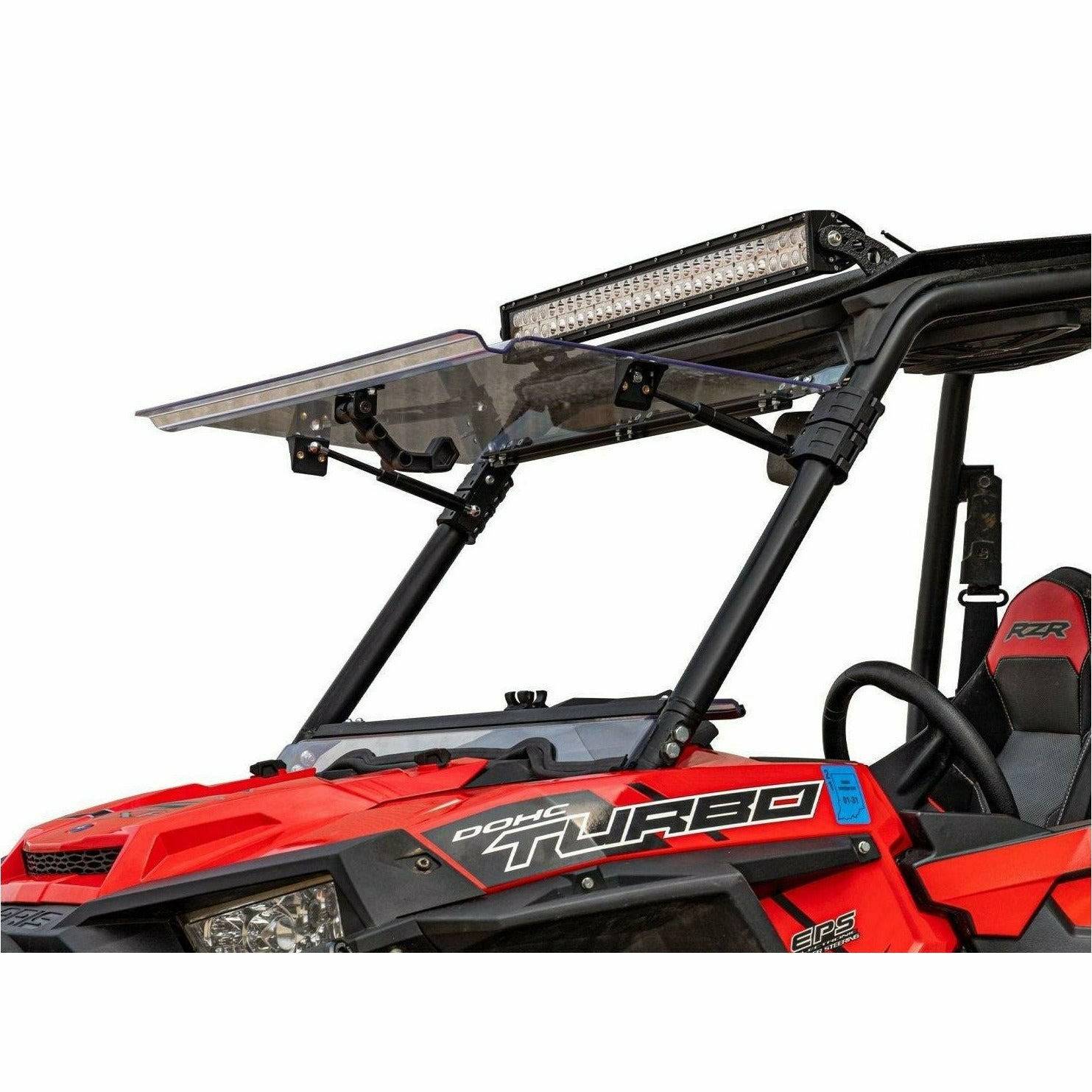 SuperATV Polaris RZR 900 Scratch Resistant Flip Windshield