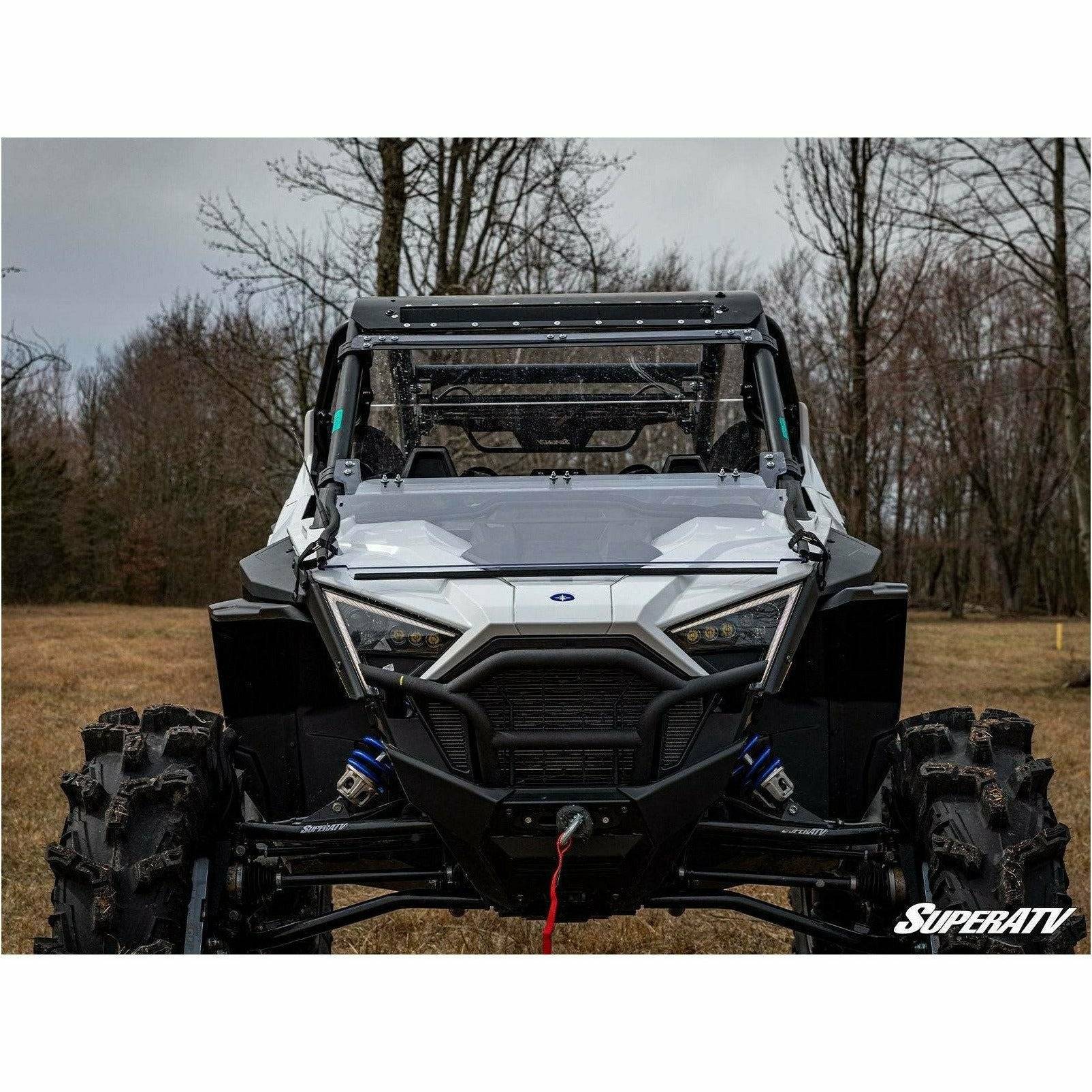 SuperATV Polaris RZR PRO XP Scratch Resistant Flip Down Windshield