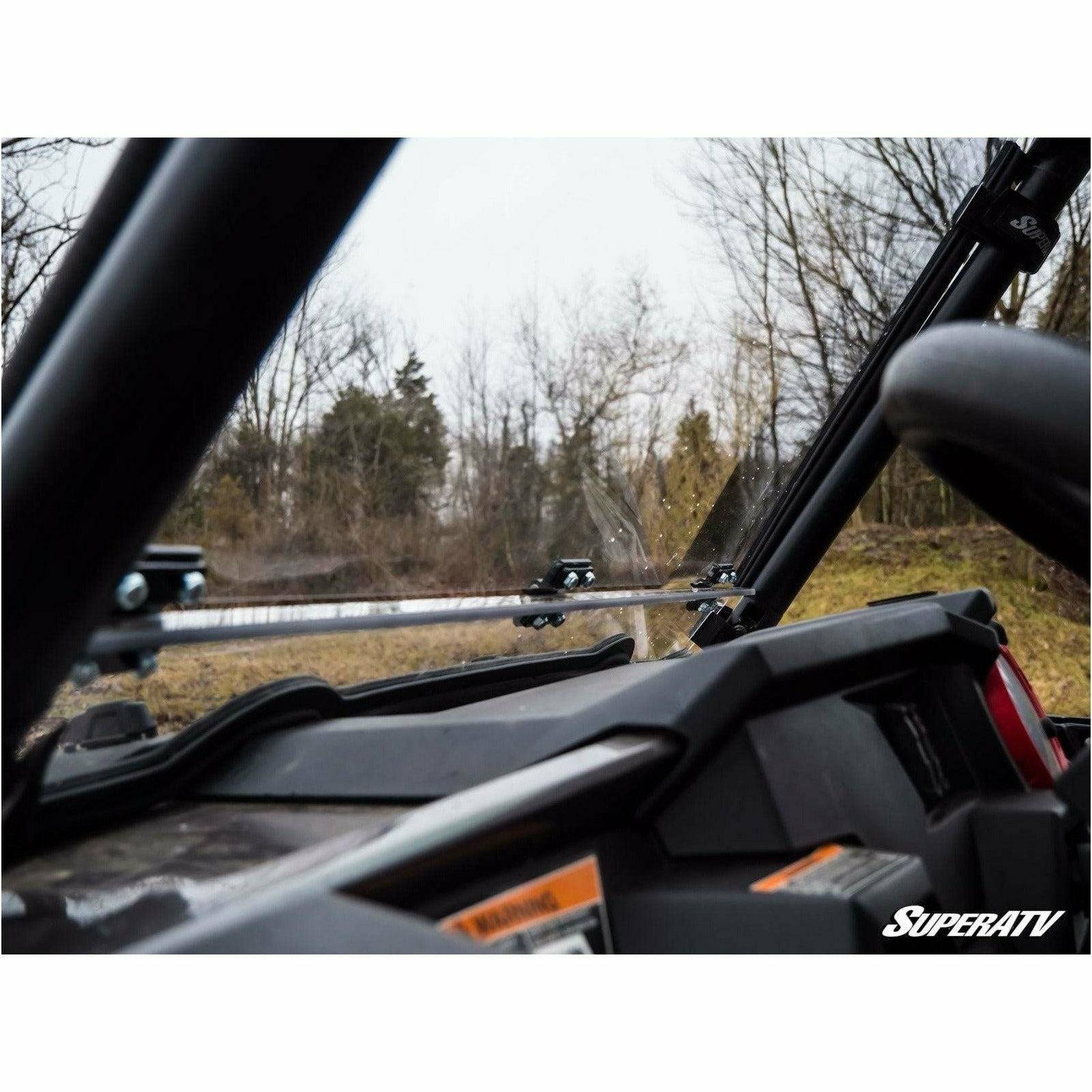 SuperATV Polaris RZR S 1000 Scratch Resistant Flip Down Windshield