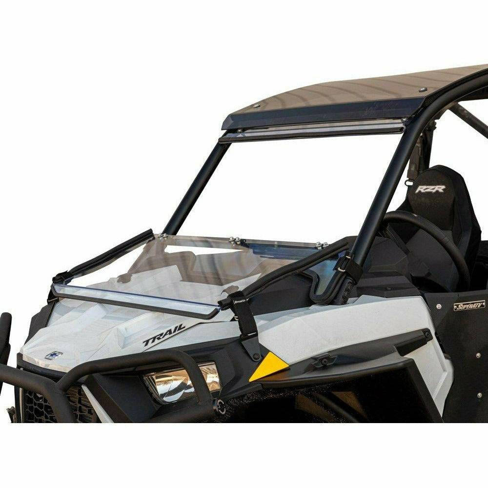 SuperATV Polaris RZR Trail S 1000 Scratch Resistant Flip Down Windshield