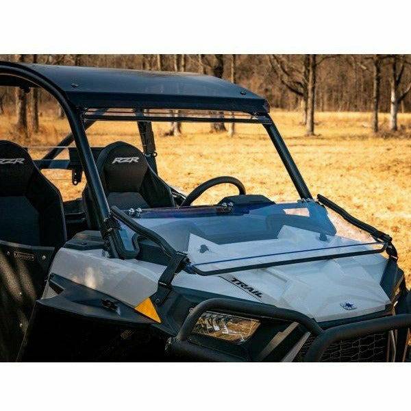 SuperATV Polaris RZR Trail S 1000 Scratch Resistant Flip Down Windshield