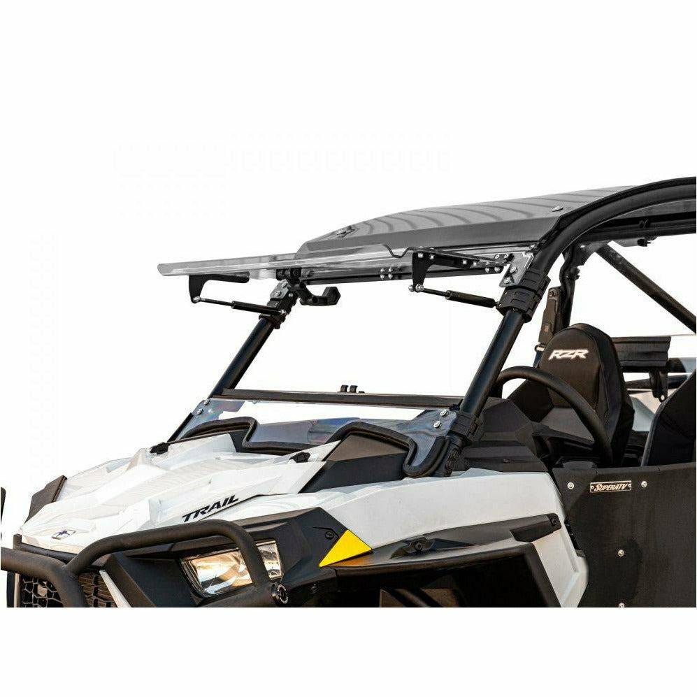 SuperATV Polaris RZR Trail S 900 Scratch Resistant Flip Windshield