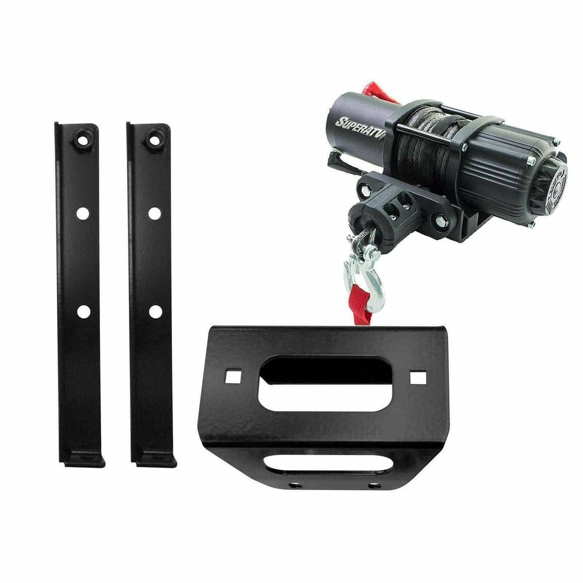 SuperATV Polaris RZR Winch Mounting Plate and Winch