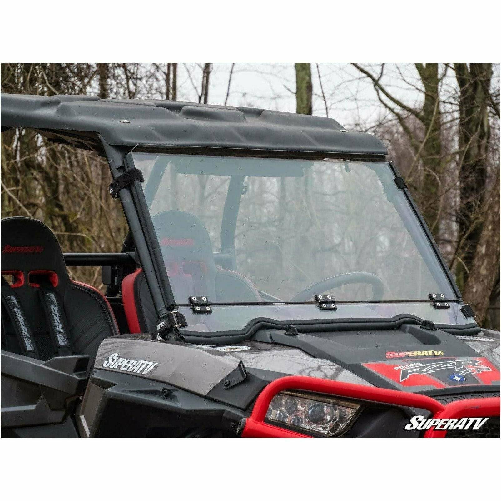 SuperATV Polaris RZR XP 1000 Scratch Resistant Flip Down Windshield