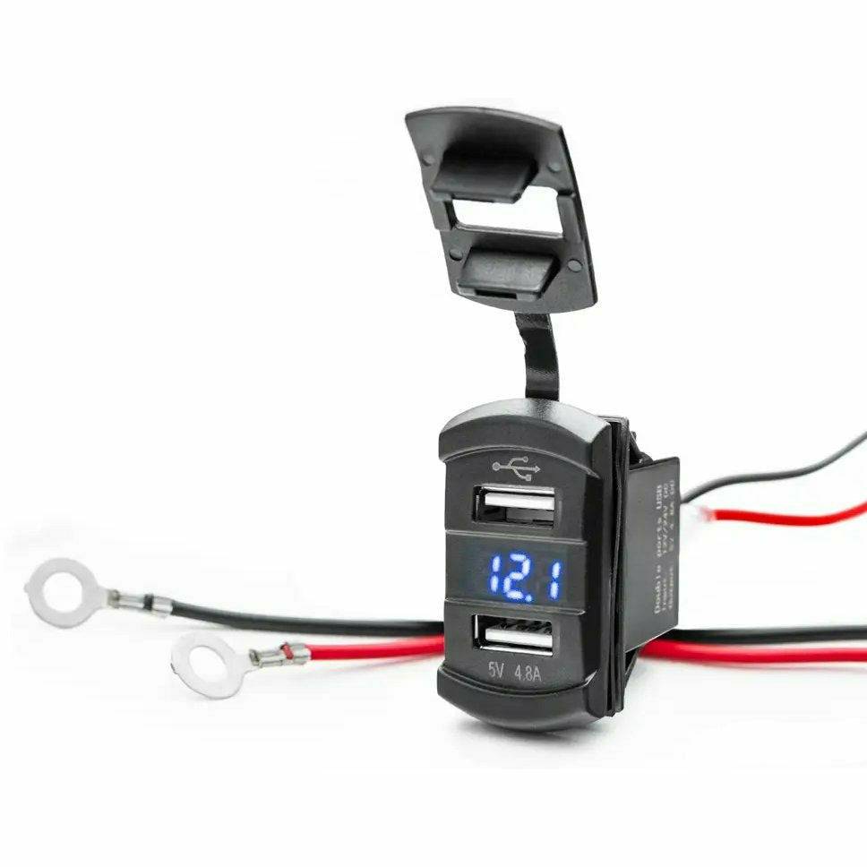 SuperATV UTV Dual USB Charger with Voltmeter