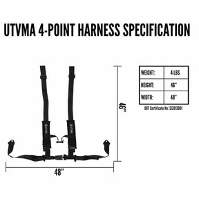 UTV Mountain Accessories 2" 4-Point Harness with Auto Buckle