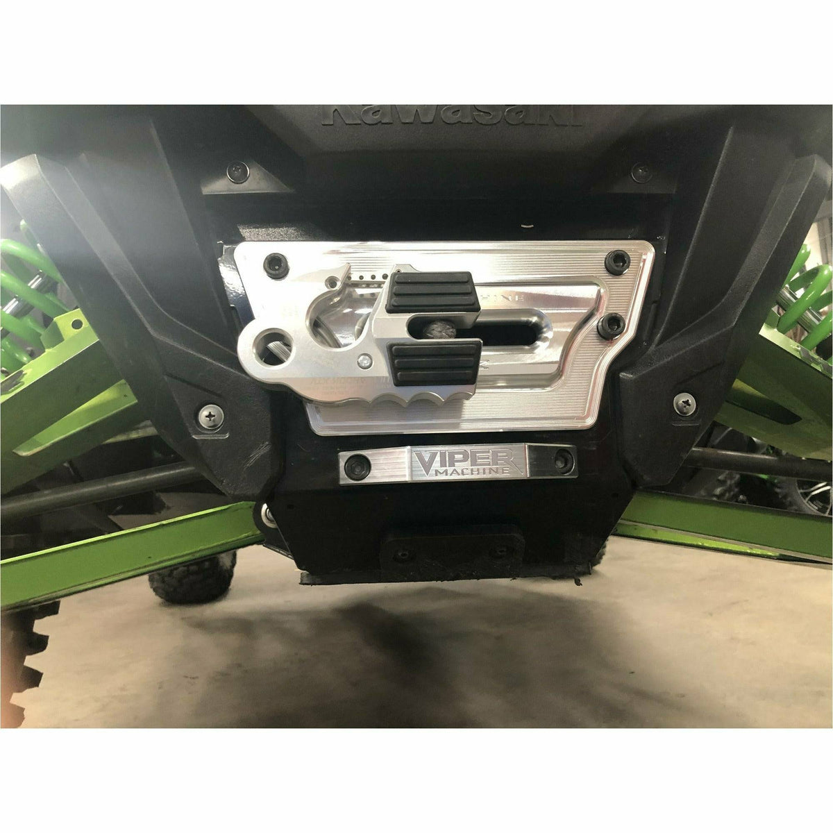 Viper Machine Kawasaki KRX 1000 Billet Winch Plate with Integrated Rope Hawse